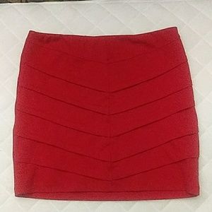 Red Mini Skirt